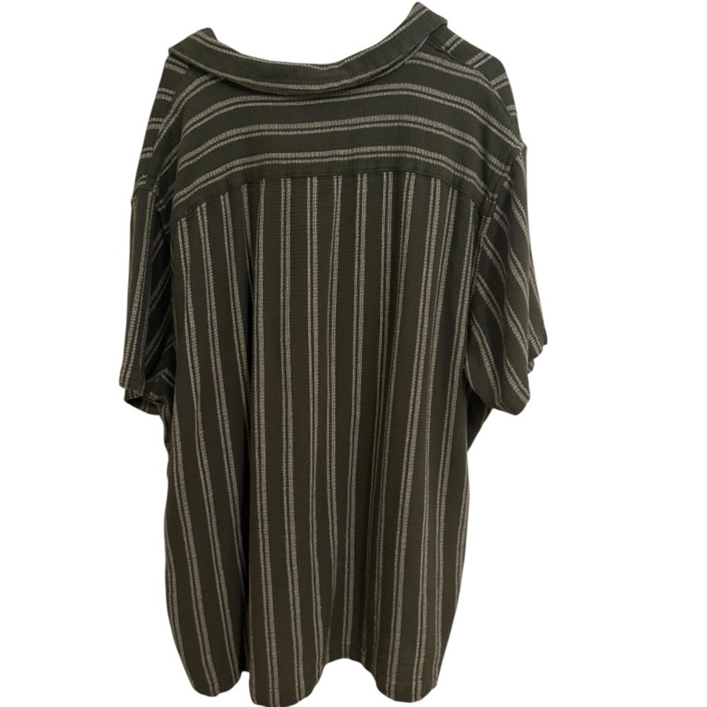 Sonoma Goods for Life Olive Green Striped Button Down Shirt Men’s 2XB - Picture 3 of 3